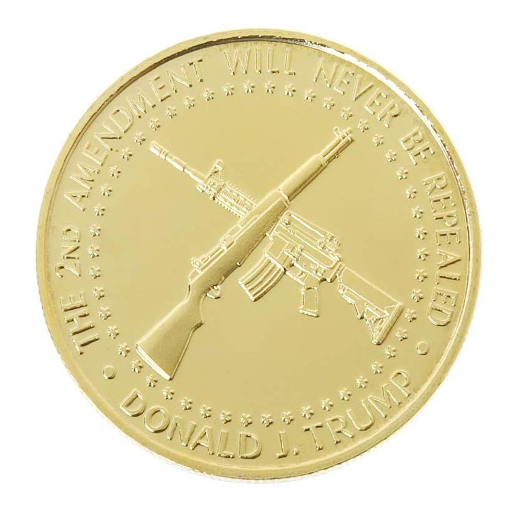 2018 Freedom Donald Trump 2nd Amendment Gold Plated Coin All Products 4