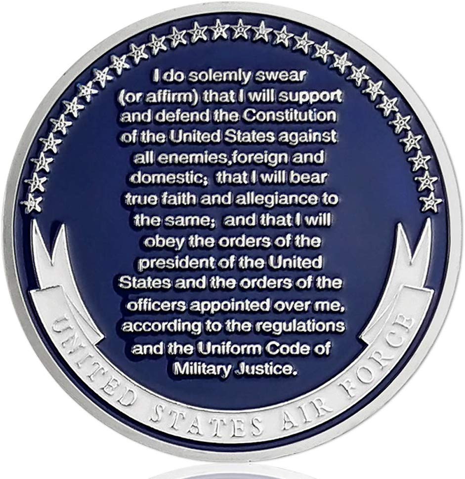US Air Force Oath of Enlistment Challenge Silver Coin