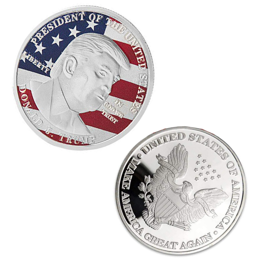 US coin  silver Plated Commemorative 45th US President Donald Trump money