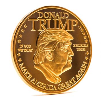 Big Letters Donald Trump Commemorative 24k Gold Coin Clearance Flashing Blinky and Novelty Items