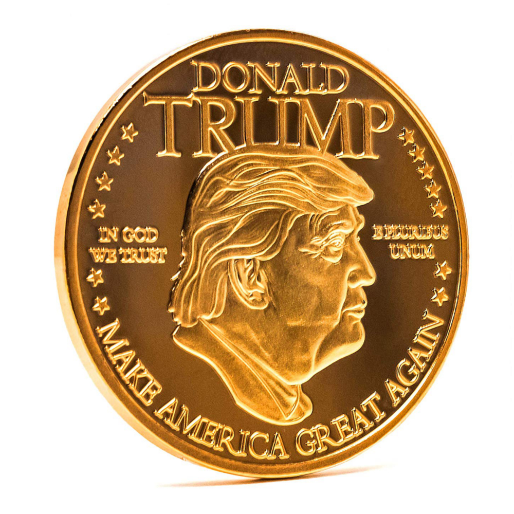 Big Letters Donald Trump Commemorative 24k Gold Coin All Products