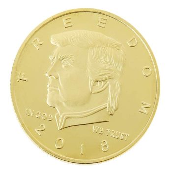 2018 Freedom Donald Trump 2nd Amendment Gold Plated Coin Non-Light Up Fun
