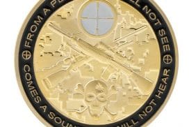 Sniper You Can Run Die Tired Challenge Gold Plated Coin All Products