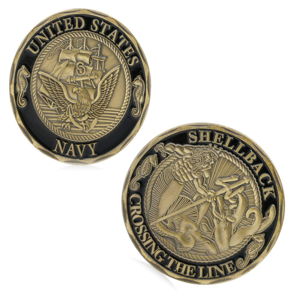 US Navy Crossing The Line Shellback Bronze Challenge Coin All Products 5