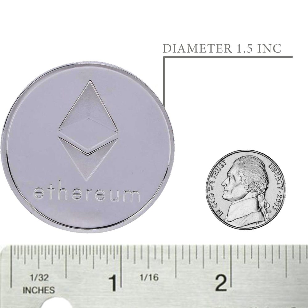 Silver Plated Ethereum Cryptocurrency Coin All Products 4