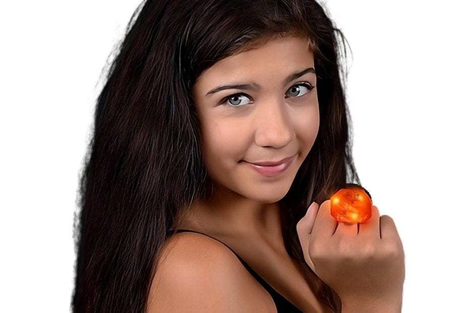 Huge Gem Ring Orange Diamond All Products