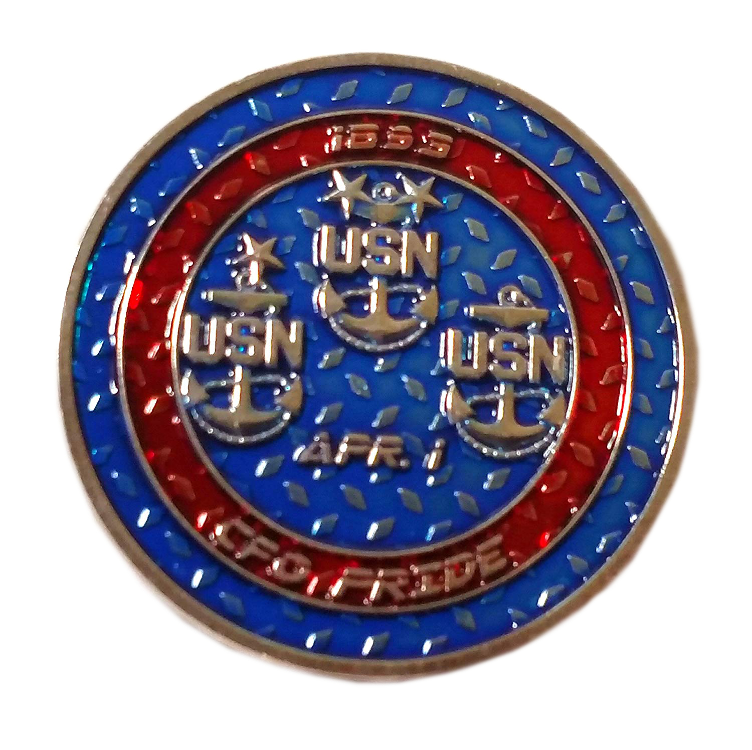 America’s Shield  Ask the Chief USN Navy CFO PRIDE Red Blue Silver Coin All Products 4
