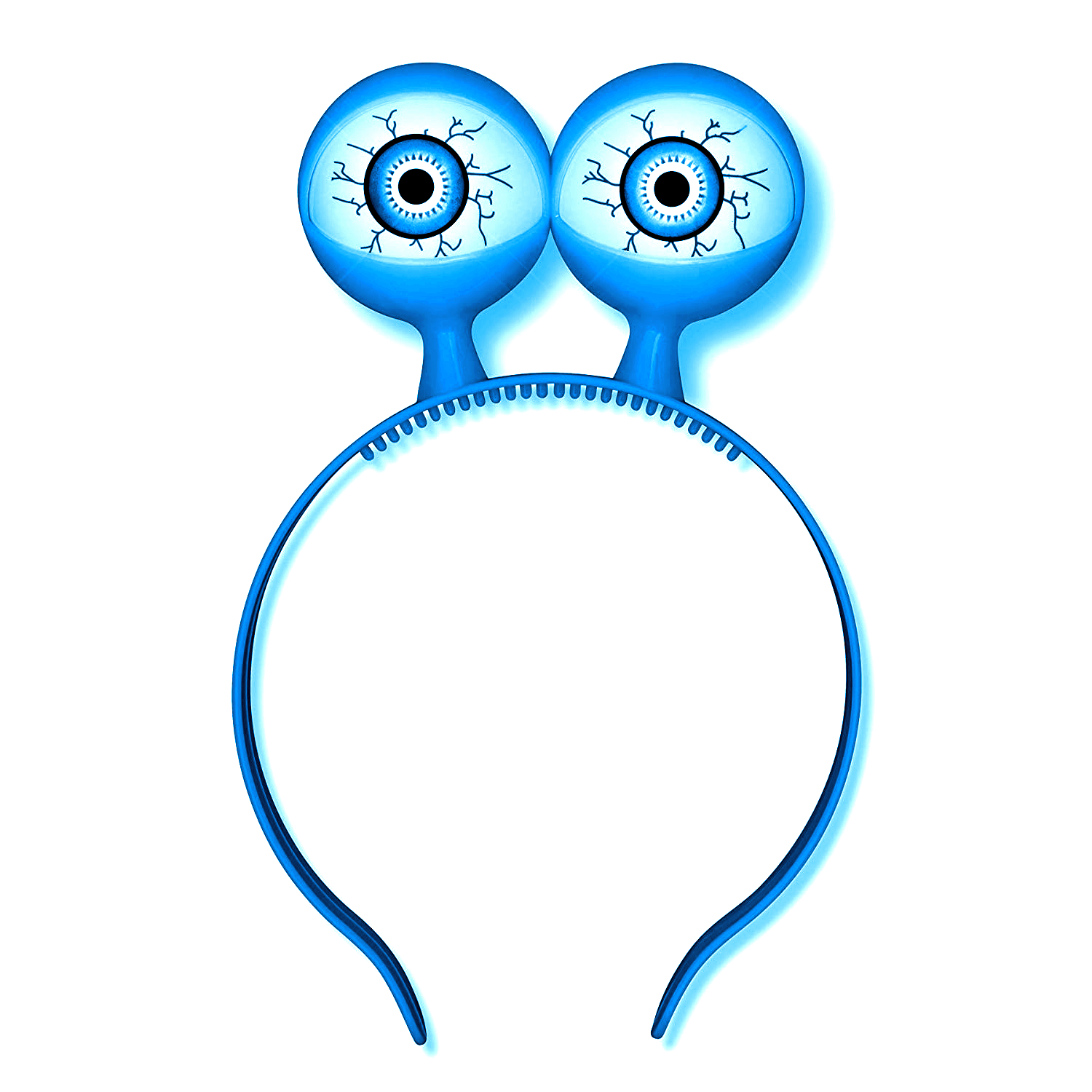 Flashing Spooky Eyeballs Headband Blue All Products 3