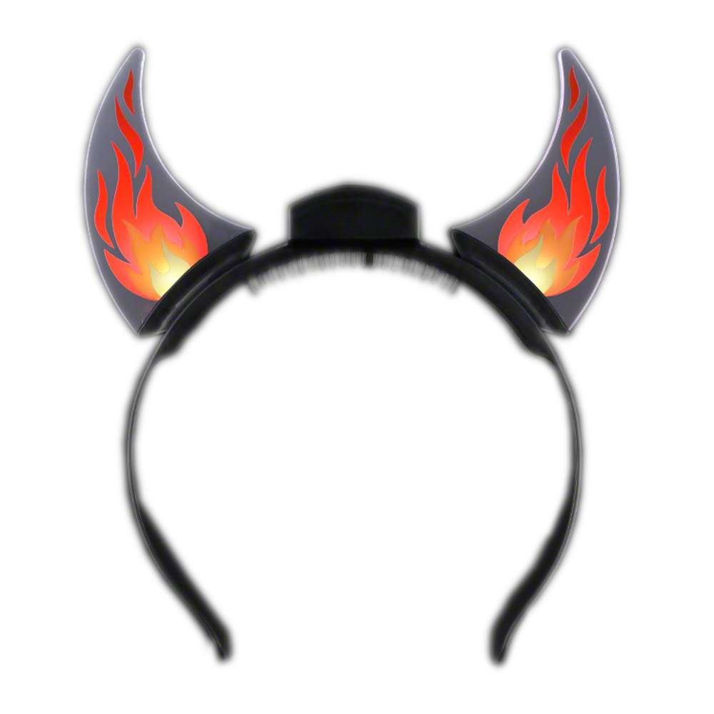 Animated Light Up Dancing Flames Devil Acrylic Horn Headband All Products