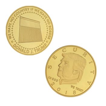 Donald Trump 2018 Border Wall Security Commemorative Gold Coin All Products 3