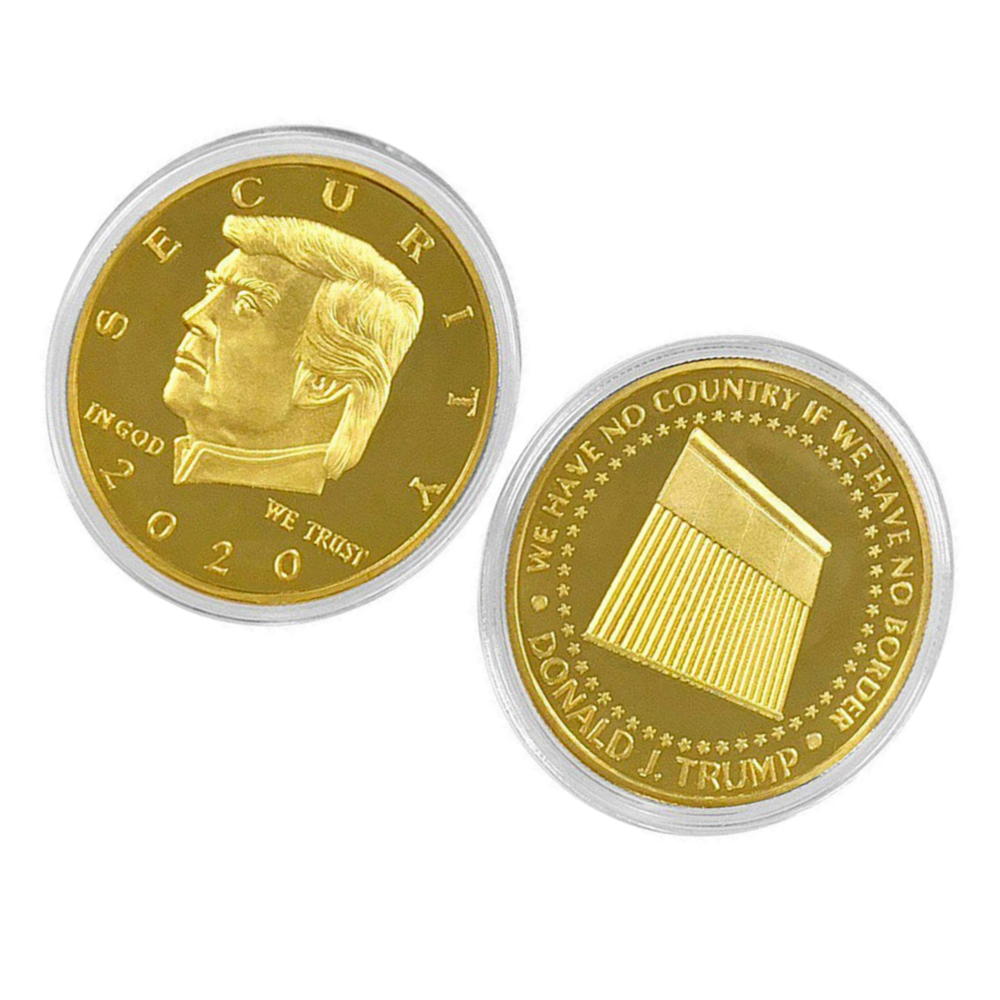 Donald Trump 2020 Border Wall Security Commemorative Gold Coin All Products 5