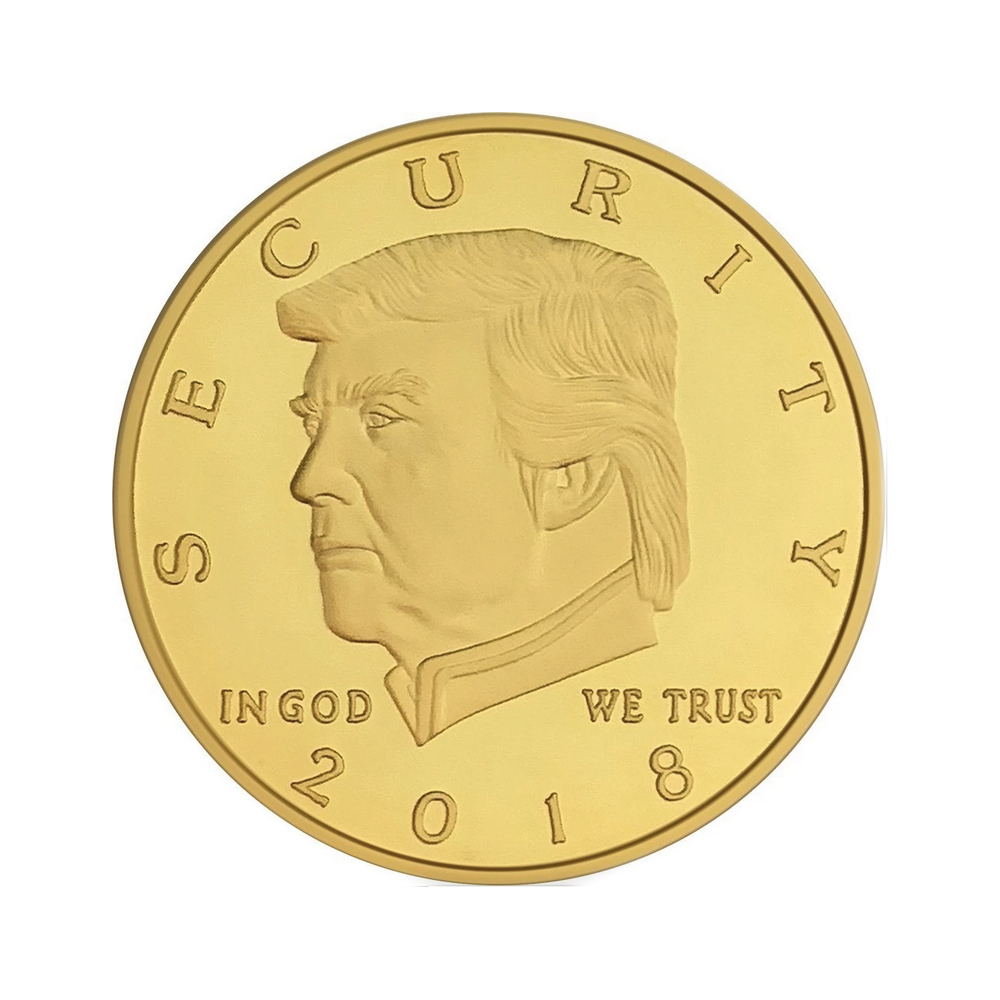 Donald Trump 2018 Border Wall Security Commemorative Gold Coin All Products