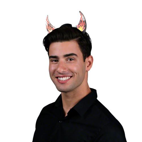 Animated Light Up Dancing Flames Devil Acrylic Horn Headband All Products 5