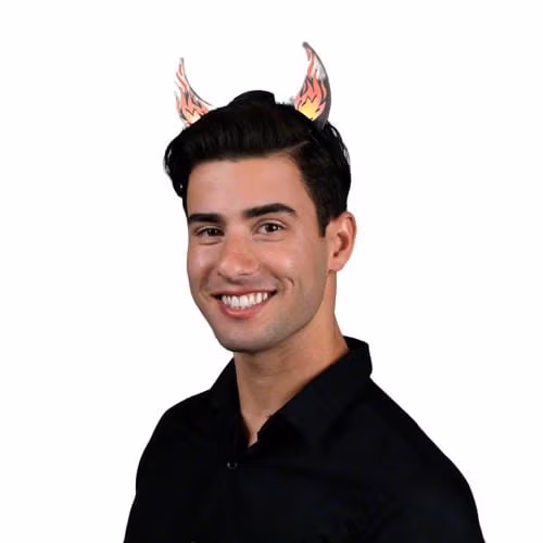 Animated Light Up Dancing Flames Devil Acrylic Horn Headband All Products 4
