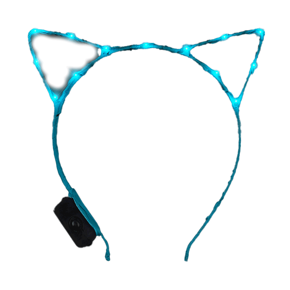 Aqua LED Kitty Cat Ear Headband All Products 4