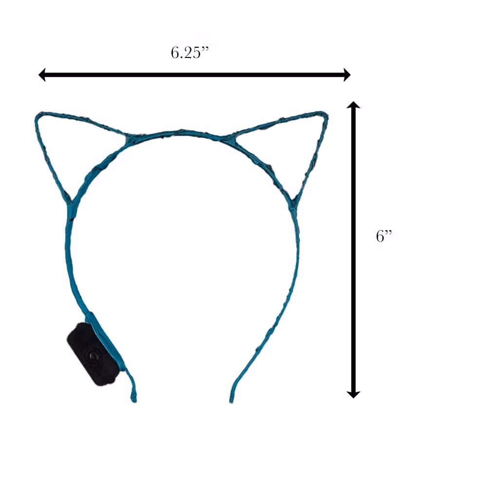 Aqua LED Kitty Cat Ear Headband All Products 6