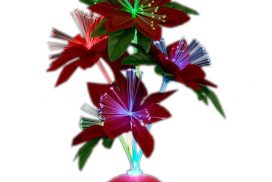 Christmas Fiber Optic Flower Centerpiece Red Light Up Decoration All Products