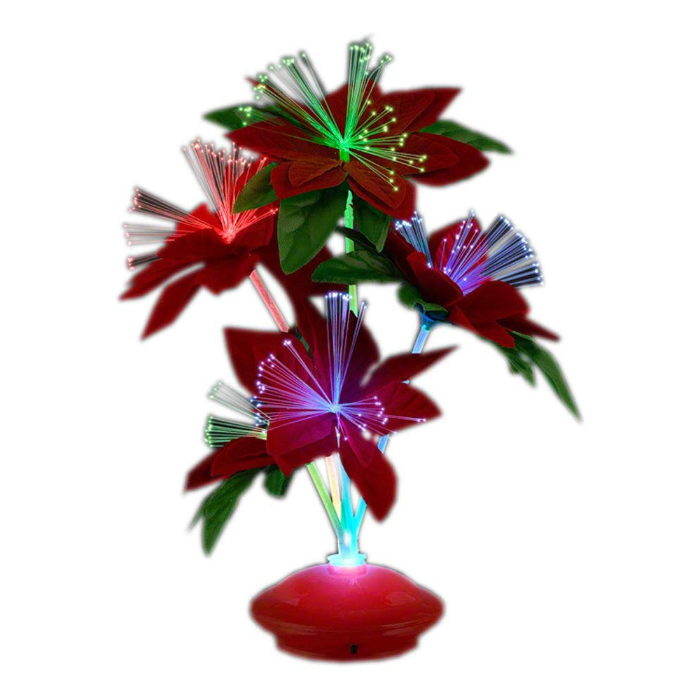 Christmas Fiber Optic Flower Centerpiece All Products 3