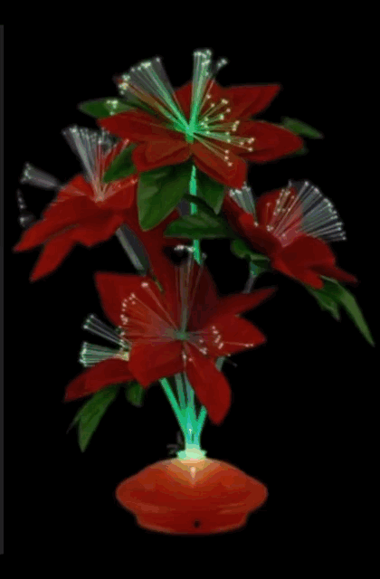 Christmas Fiber Optic Flower Centerpiece All Products 4