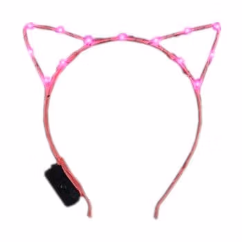 Pink LED Kitty Cat Ear Headband All Products
