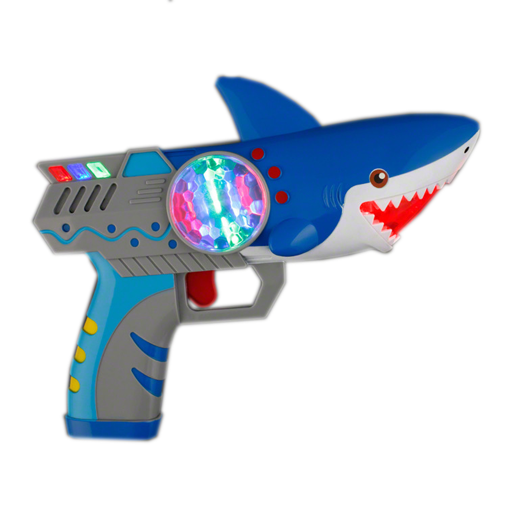 Light Up Spinning Shark Prism Gun No Sound All Products