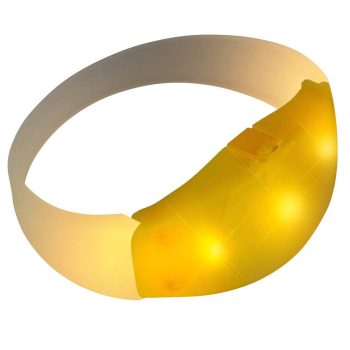 Rubber Frosted Yellow Bracelet Mardi Gras Bracelets and Bangles