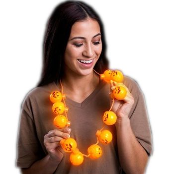 Light Up Halloween Pumpkin Bulb Necklace All Products