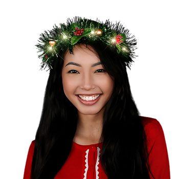 Light Up Christmas Wreath Crown Lighted Headband All Products