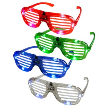 Assorted Slotted Rock Star Shutter Sunglasses Pack of 12 All Products