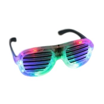 Multicolor Slotted Rock Star Shutter Sunglasses Pack of 12 All Products