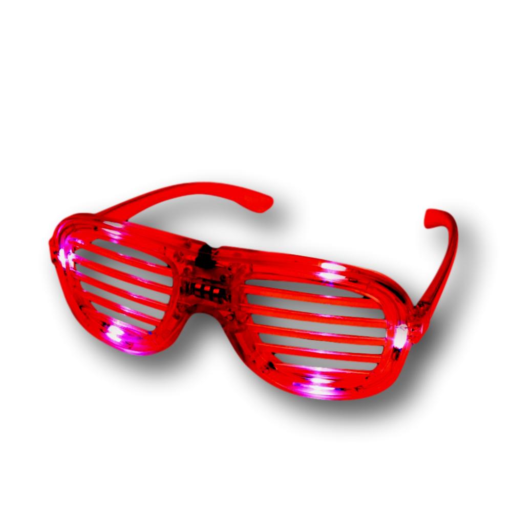 Red Slotted Rock Star Shutter Sunglasses Pack Of 6 Ebay
