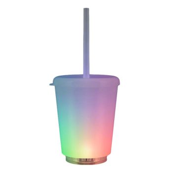12 oz Mini Opaque Acrylic Tumbler with Lid and Straw Colors