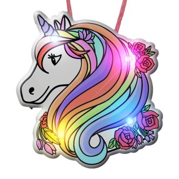 Light Up Flashing Unicorn Charm Necklace All Body Lights and Blinkees