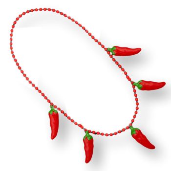 Non Light Up Five Jumbo Charm Chili Pepper Necklace for Cinco de Mayo All Products
