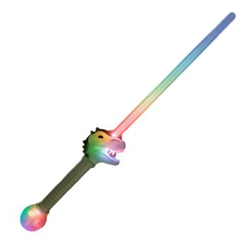 Flashing Multicolor Dinosaur Prism Sword Halloween Light Up Swords