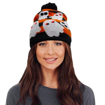 Light Up Ghost Knit Pom Pom Beanie Hat Pack of 4 All Products