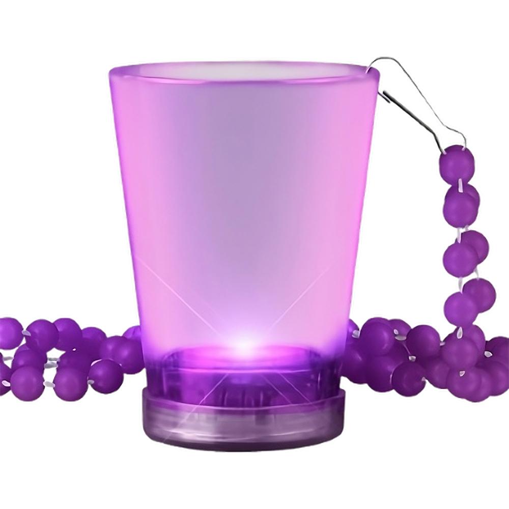 Light Up Purple Shot Glass on Purple Beaded Necklaces All Products 4