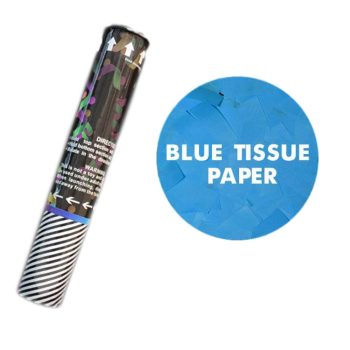 12 Inches Blue Tissue Paper  Gender Reveal Confetti Cannon Non-Light Up Fun