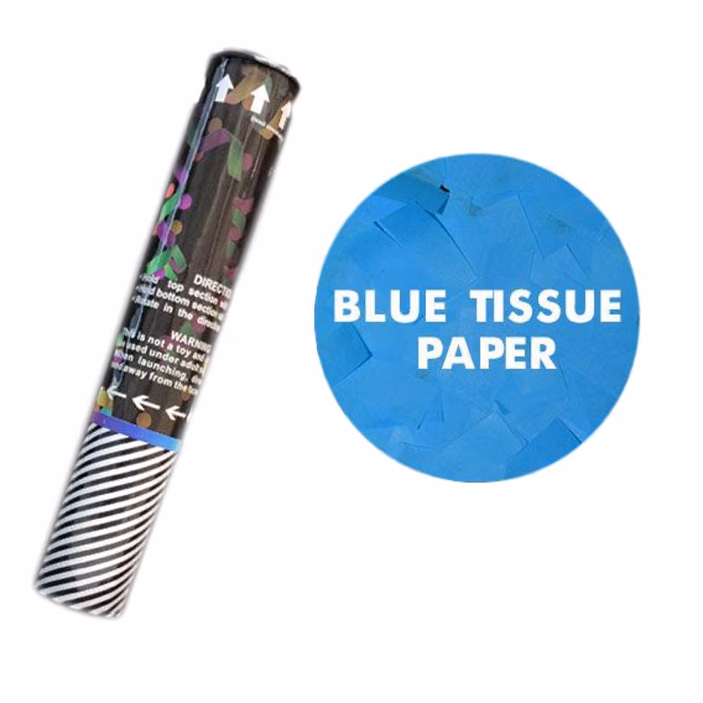 12 Inches Blue Tissue Paper  Gender Reveal Confetti Cannon All Products 3