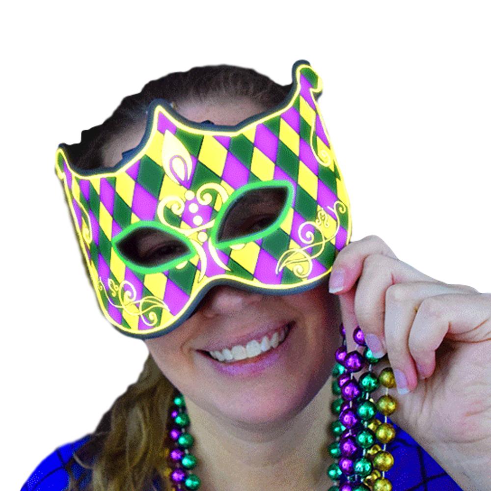 EL Electroluminescent Mardi Gras Mask Sound Activated All Products 3