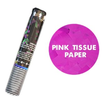 12 Inches Pink Tissue Paper Gender Reveal Confetti Cannon Non-Light Up Fun