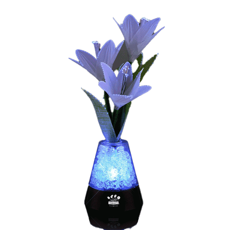 Fiber Optic Flowers with Light Up Gemstones Centerpiece USB All Products 5