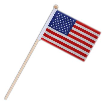 Non Light Up US American Flag on Stick Non-Light Up Fun