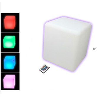 12 Inch Color Changing Cube Furniture with Bluetooth Speaker All Products