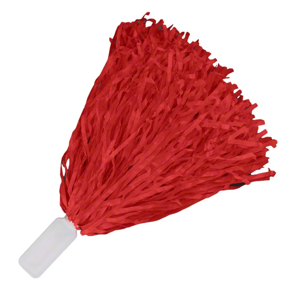 Non Light Up Short Handle Cheer Pom poms Red Non-Light Up Fun 3