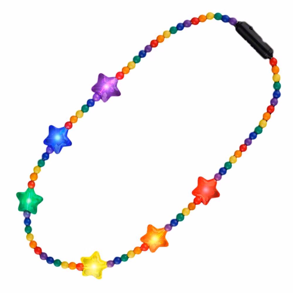 Flashing Rainbow Disco Prism Stars Fancy Party Necklace All Products 3