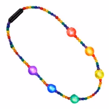 Flashing Rainbow Disco Prism Balls Fancy Party Necklace All Products