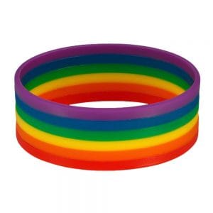 Non Light Up Rainbow Silicon Rubber Bracelet All Products