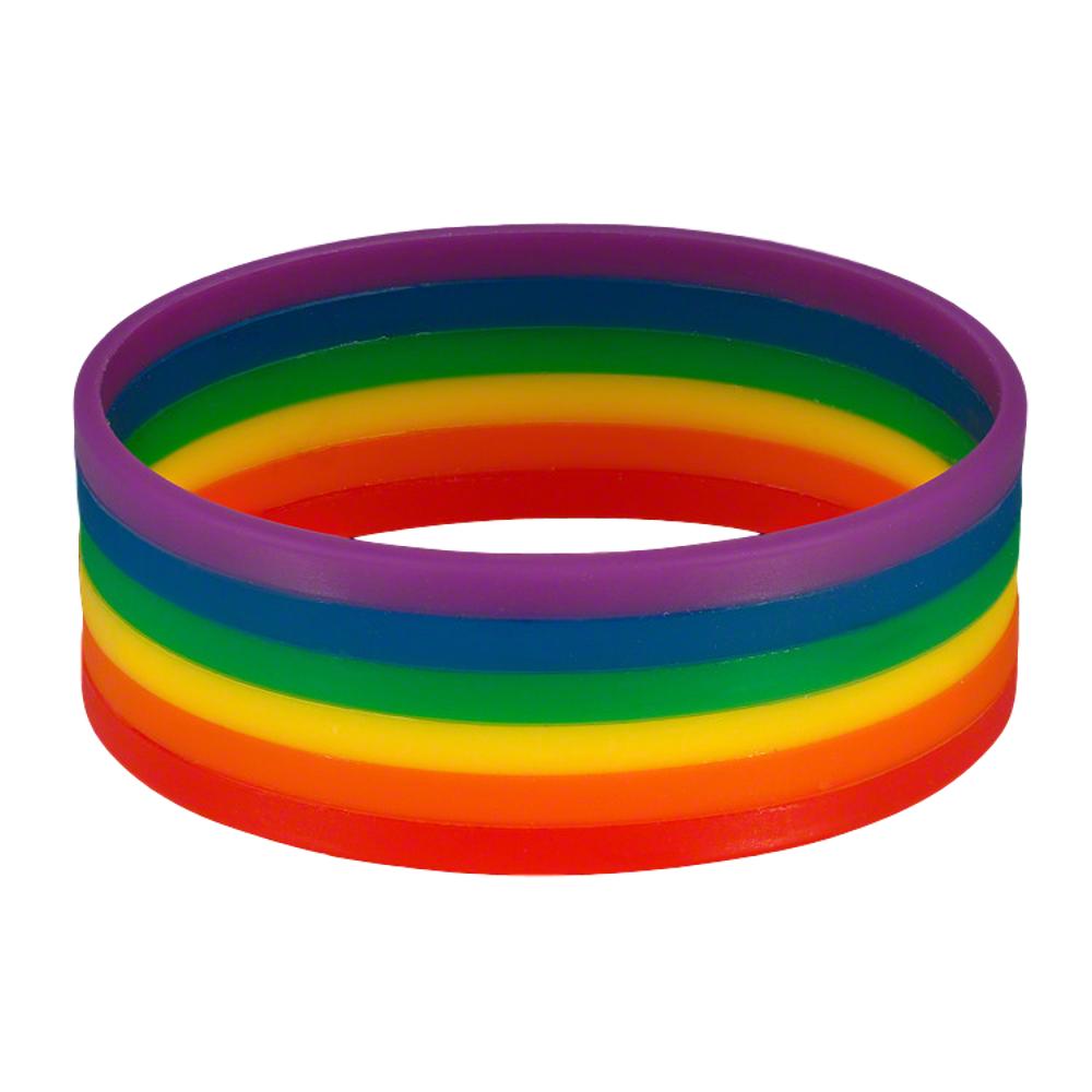 Non Light Up Rainbow Silicon Rubber Bracelet All Products 3