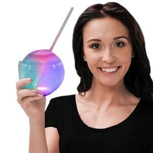 Light Up Frosted Mood Multicolored Glow Ball Tumbler Cup for Parties All Products